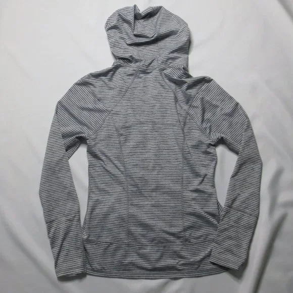 4/$14 LUKKA womens STRIPED gray WHITE pink JACKET lightweight HOODIE SIZE MED - Picture 12 of 12